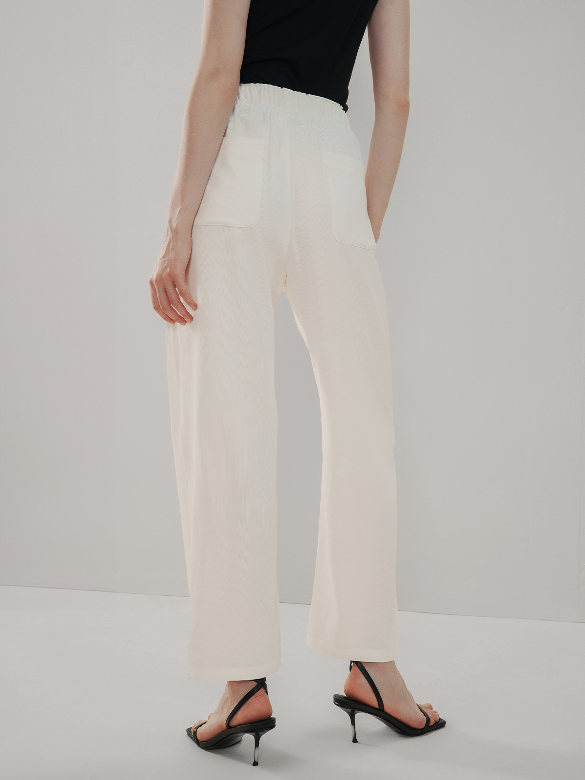 Drawstring Wide Leg Pants