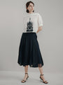 A-line Wrap Midi Skirt