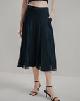 A-line Wrap Midi Skirt