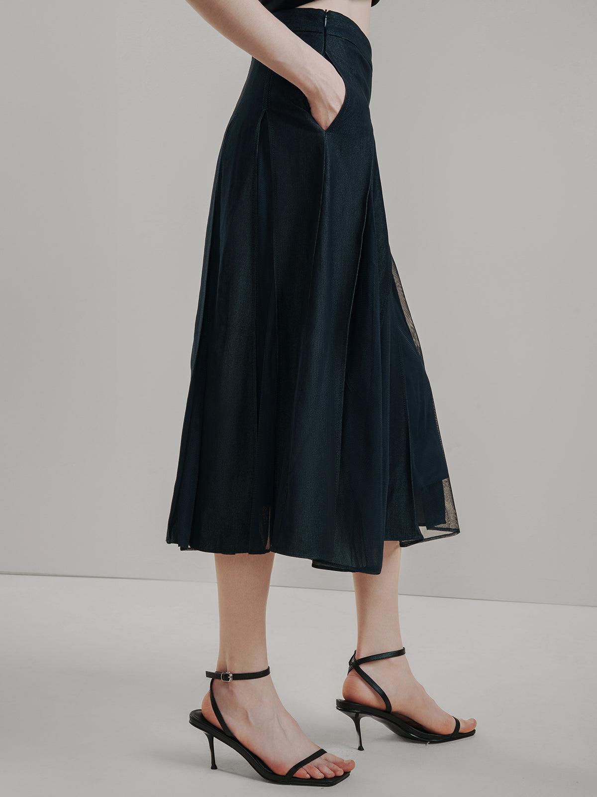 A-line Wrap Midi Skirt