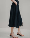 A-line Wrap Midi Skirt