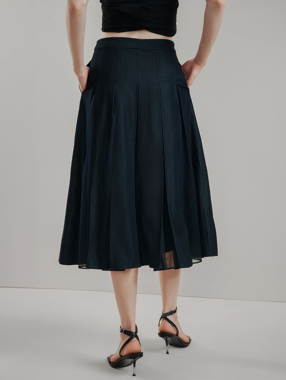 A-line Wrap Midi Skirt