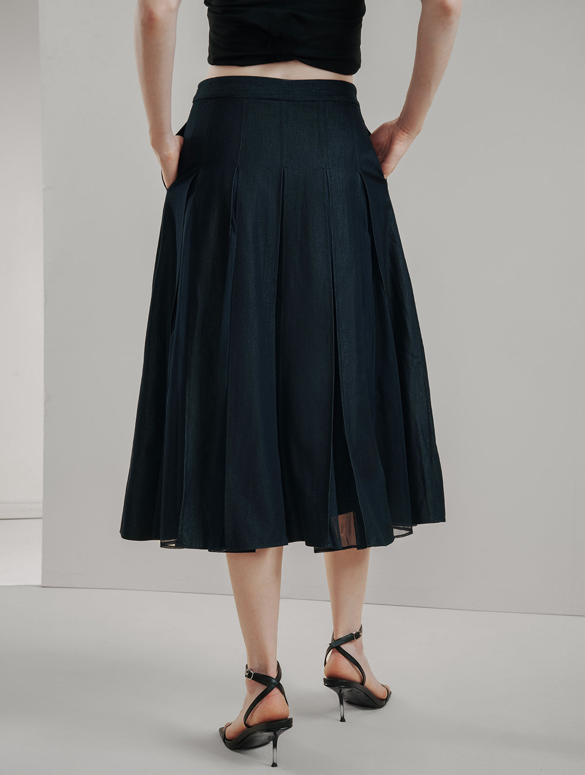 A-line Wrap Midi Skirt