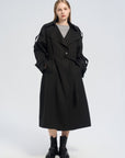 One Button Belted Trench Coat