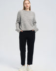 Drawstring Waist Barrel Knit Pants