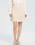 Wool A-Line MiniSkirt