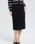 Rib Knit Midi Skirt