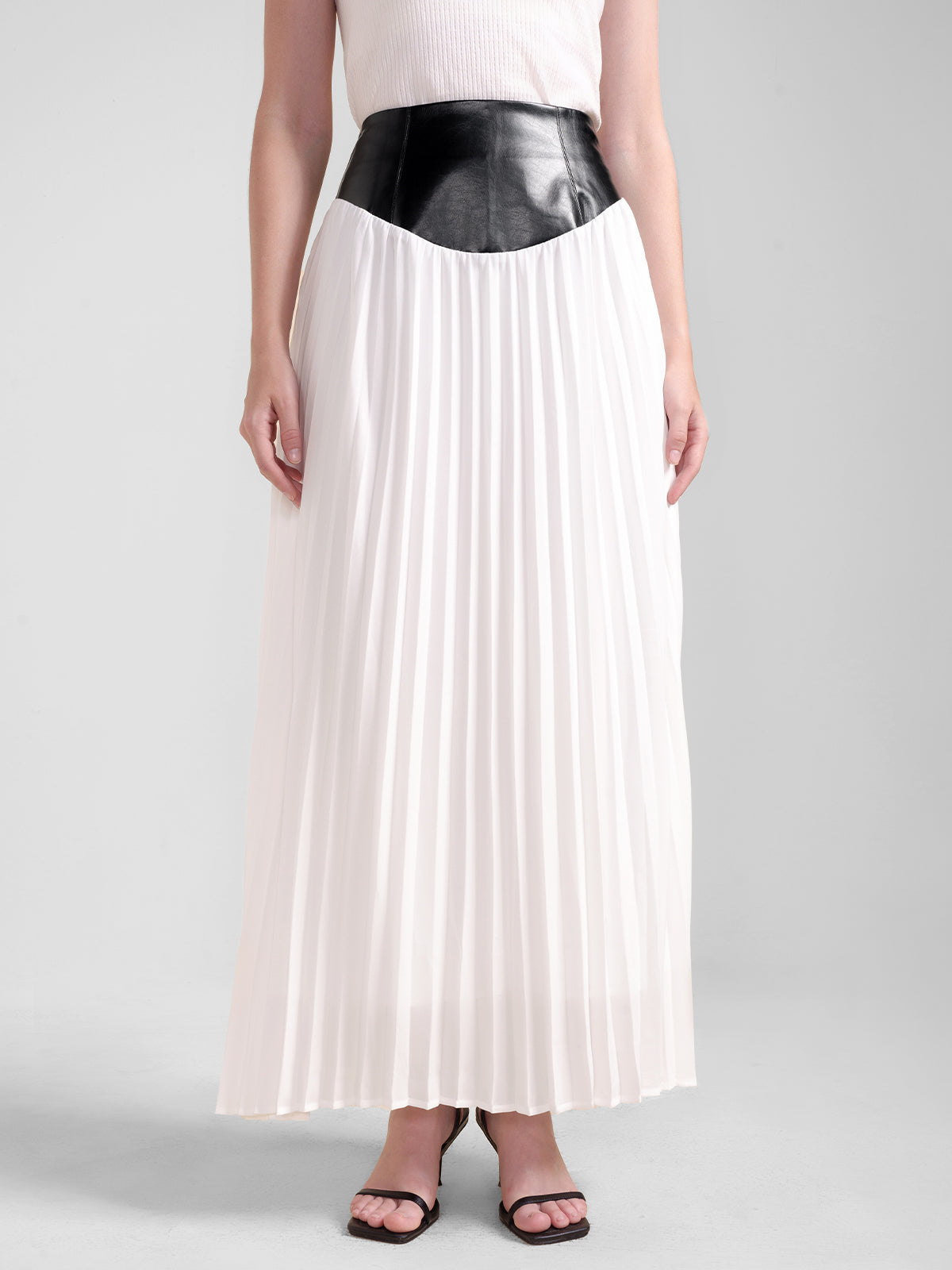 Chiffon Pleated Maxi Skirt