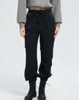 Drawstring Waist Cargo Pants