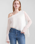 Asymmetric Bell Sleeve Top