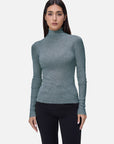 High-Neck Knit Sweater