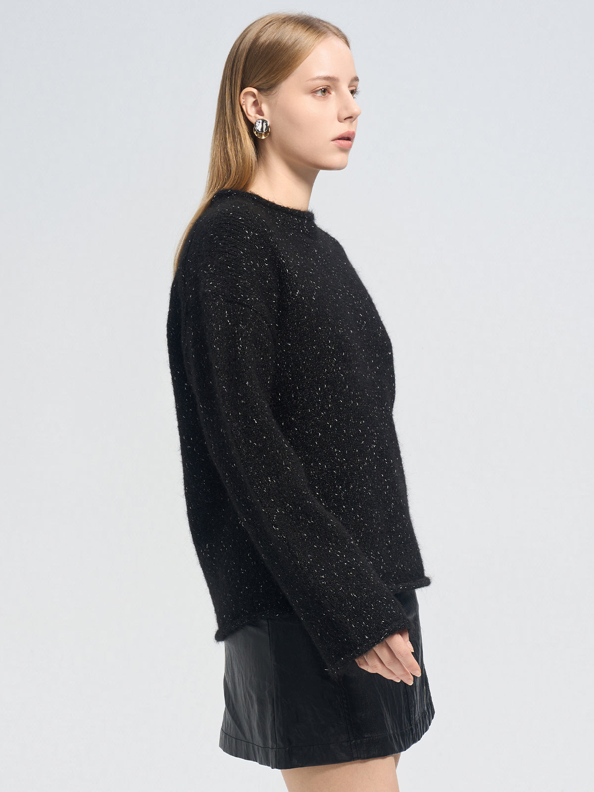 Round Neck Sparkle Sweater