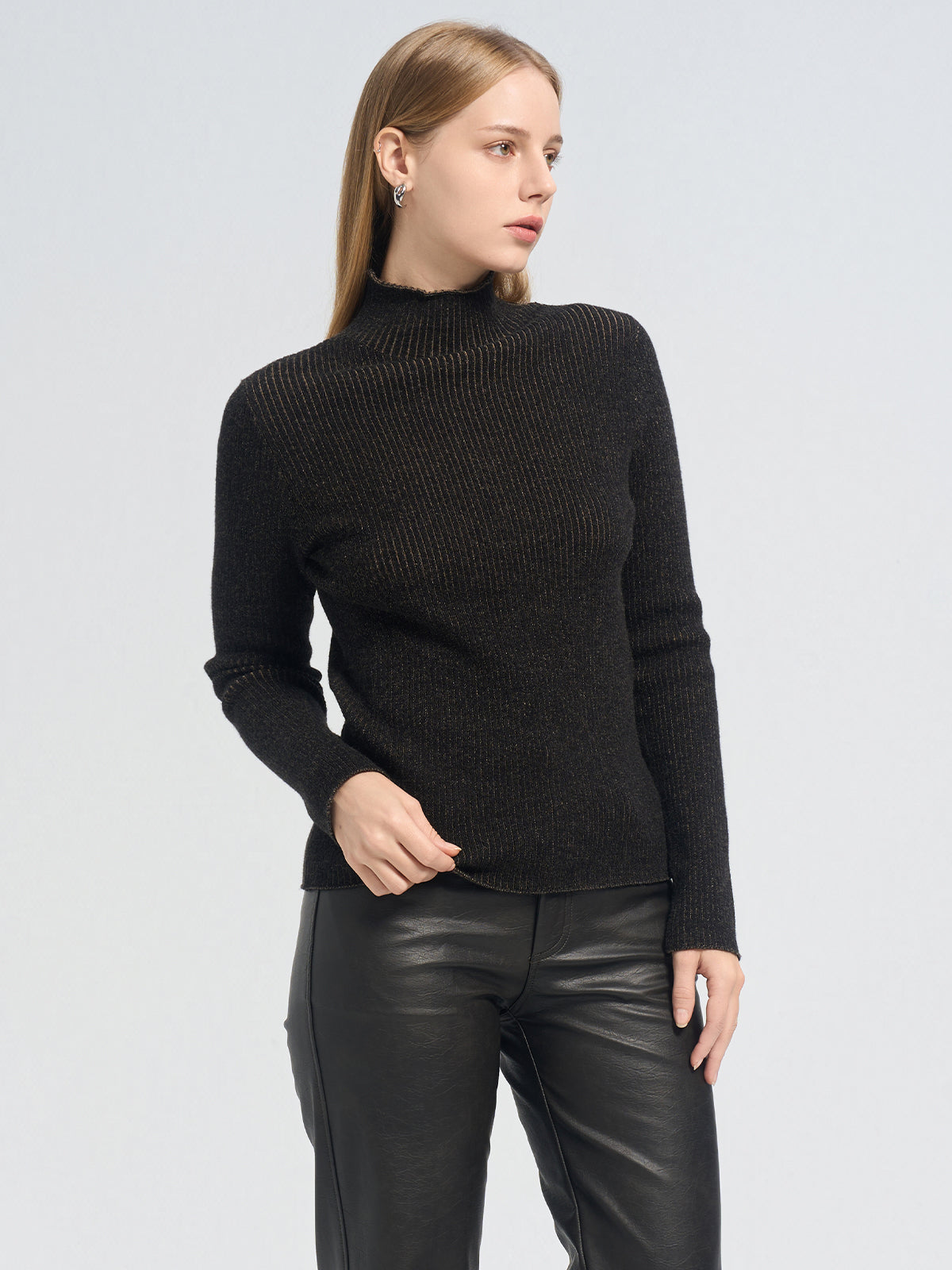 Mock Neck Slim Fit Sweater