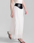 Chiffon Pleated Maxi Skirt