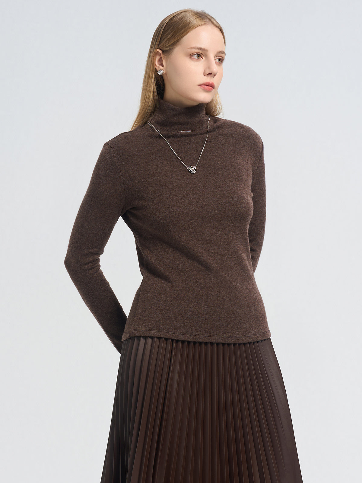 High Neck Knit Top