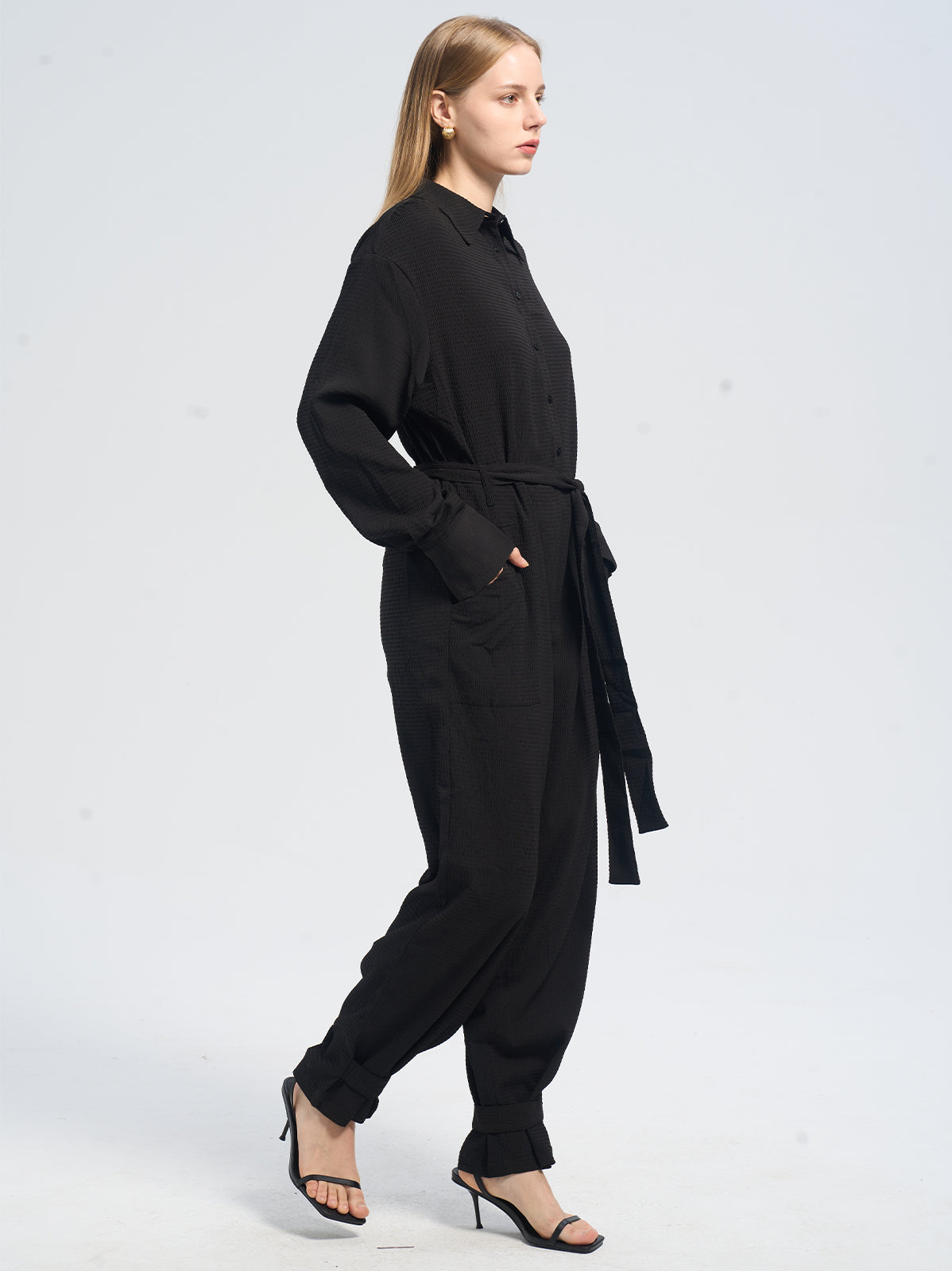 Tie Waist Wide Leg Jumpsuit