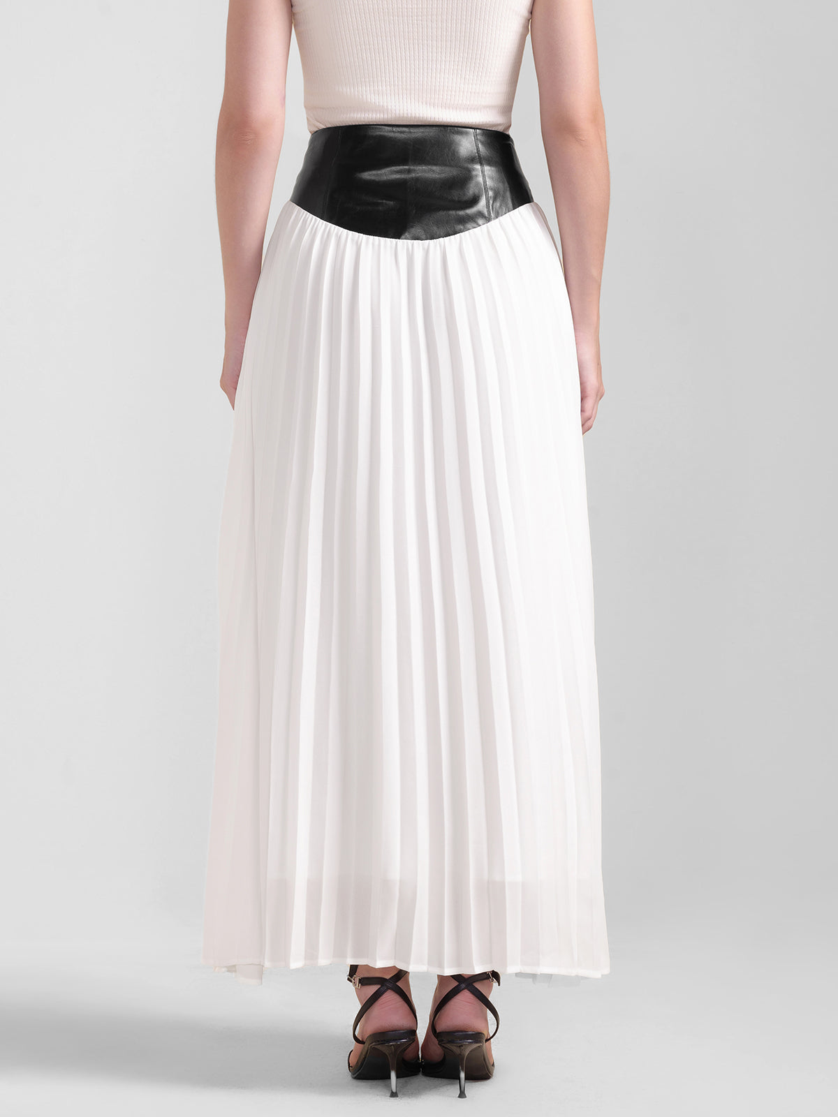 Chiffon Pleated Maxi Skirt