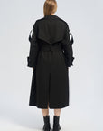 One Button Belted Trench Coat