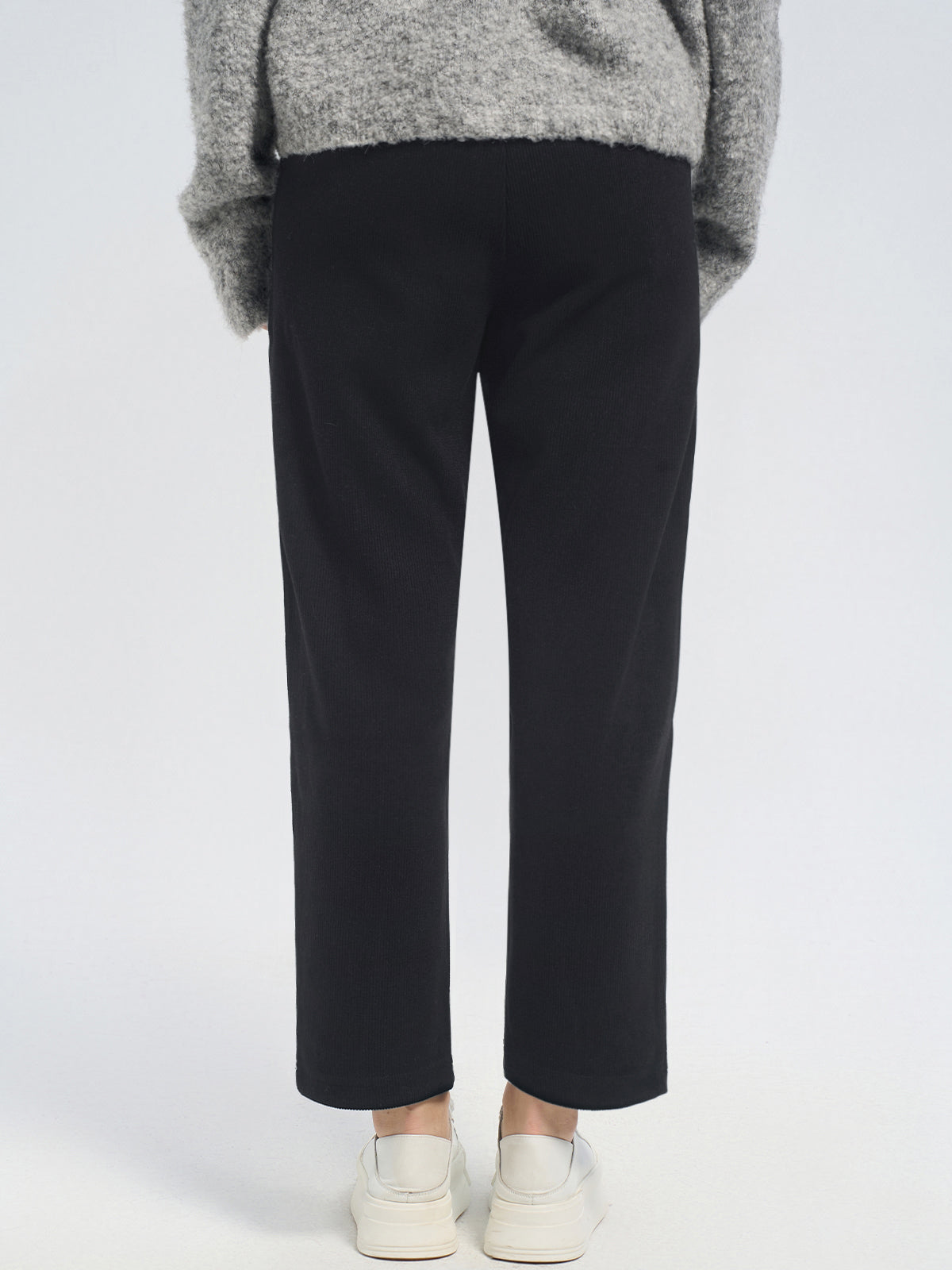 Drawstring Waist Barrel Knit Pants