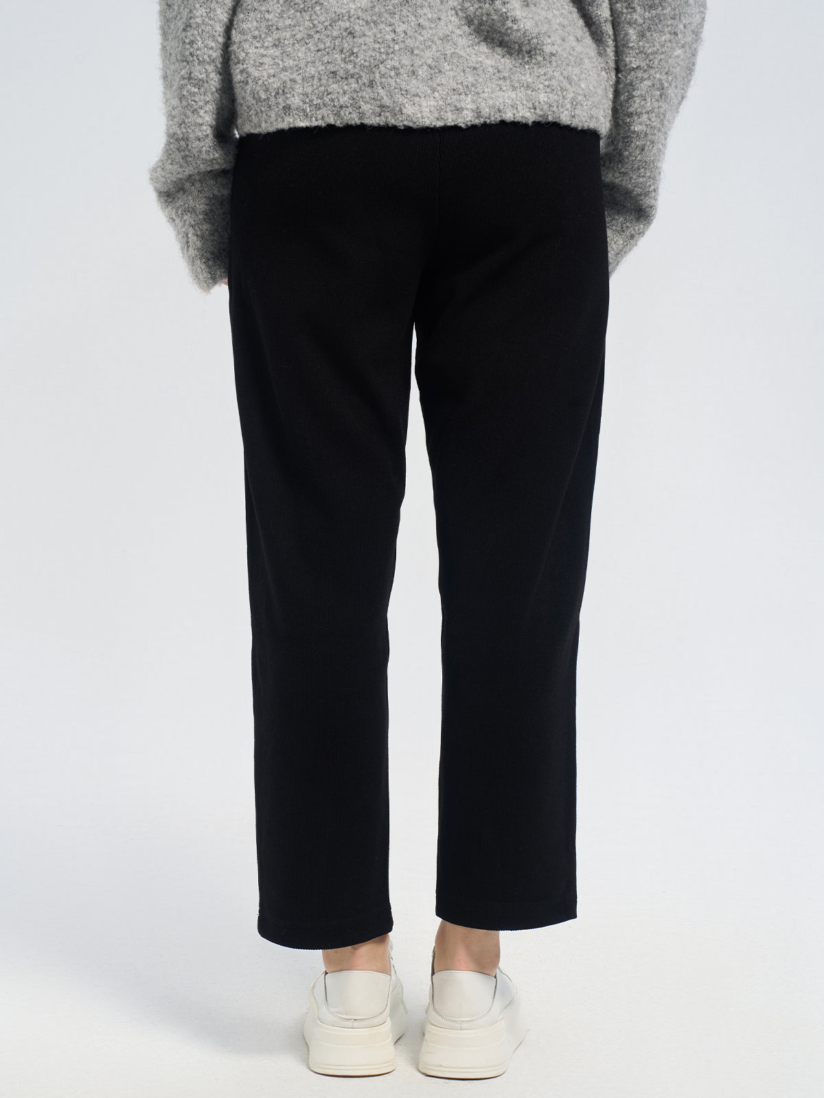 Drawstring Waist Barrel Knit Pants