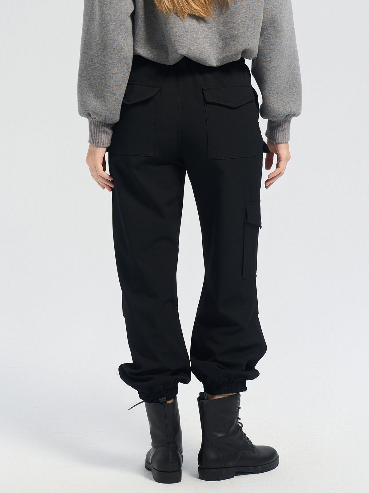 Drawstring Waist Cargo Pants