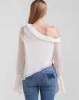 Asymmetric Bell Sleeve Top