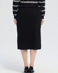 Rib Knit Midi Skirt