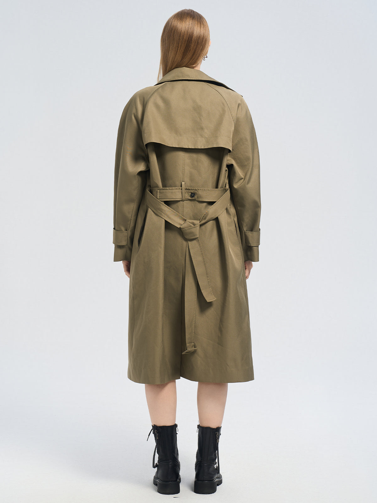 Single-Breasted Belted Trench Coat