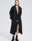 One Button Belted Trench Coat