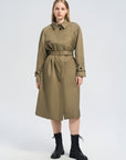 Single-Breasted Belted Trench Coat