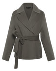 Belted Wool Short Coat