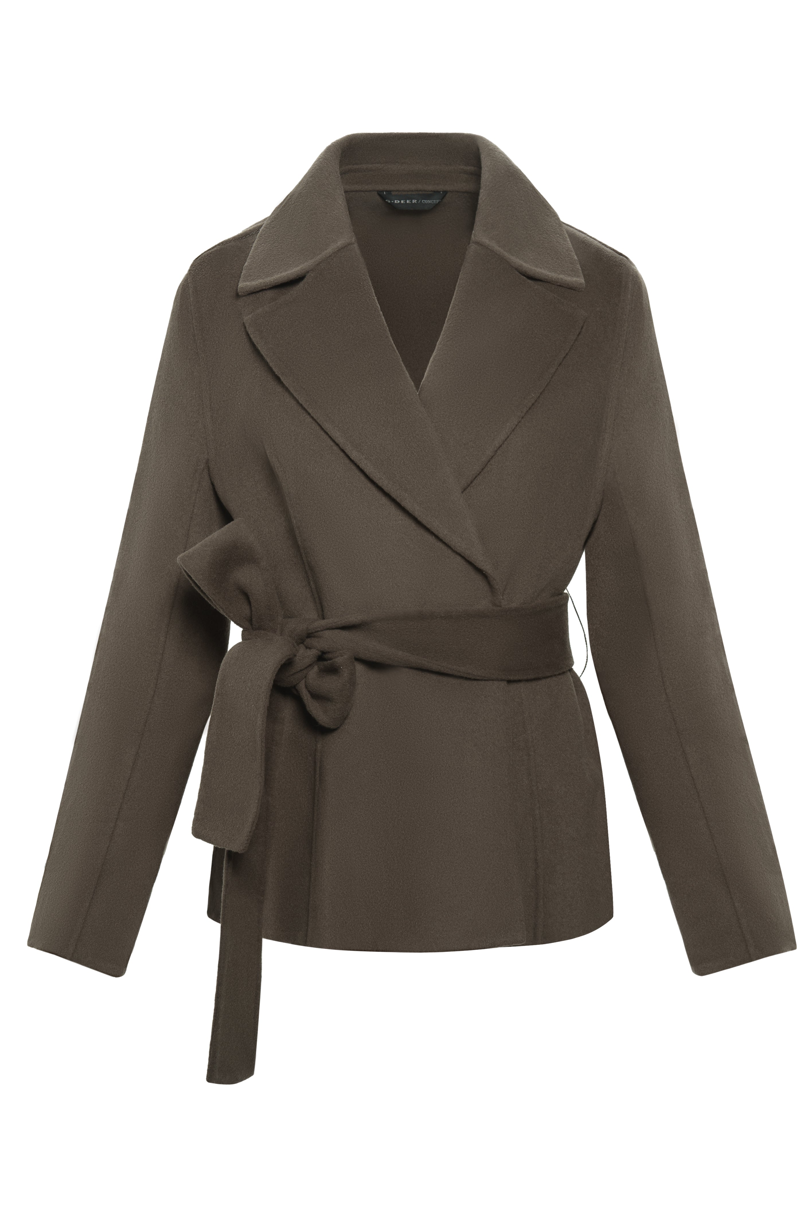 Belted Wool Short Coat