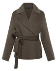 Belted Wool Short Coat