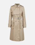 Lapel Double Breasted Waist Long Trench Coat