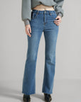 Water-washed  Flare Jeans