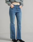 Water-washed  Flare Jeans