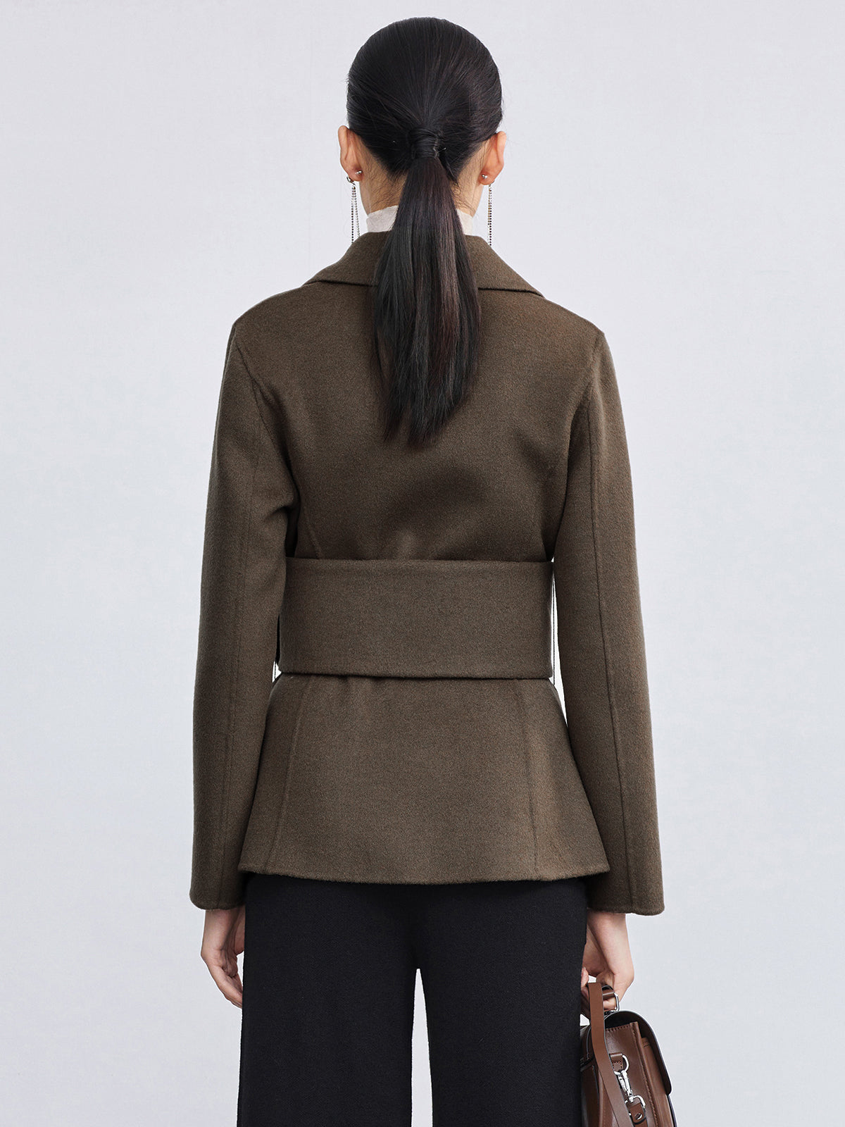 Belted Wool Short Coat