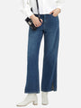 Split Hem High-Rise Loose Jeans