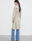 Tie Waist Double Breasted Trench Coat