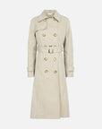 Tie Waist Double Breasted Trench Coat