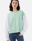 Round Neck Color-Block Sweatshirt