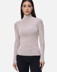 High-Neck Knit Sweater