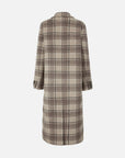 Plaid Double Breasted Longline Coat