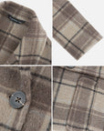 Plaid Double Breasted Longline Coat