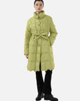 Lightweight Goose Down Coat With Belt