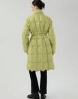 Lightweight Goose Down Coat With Belt