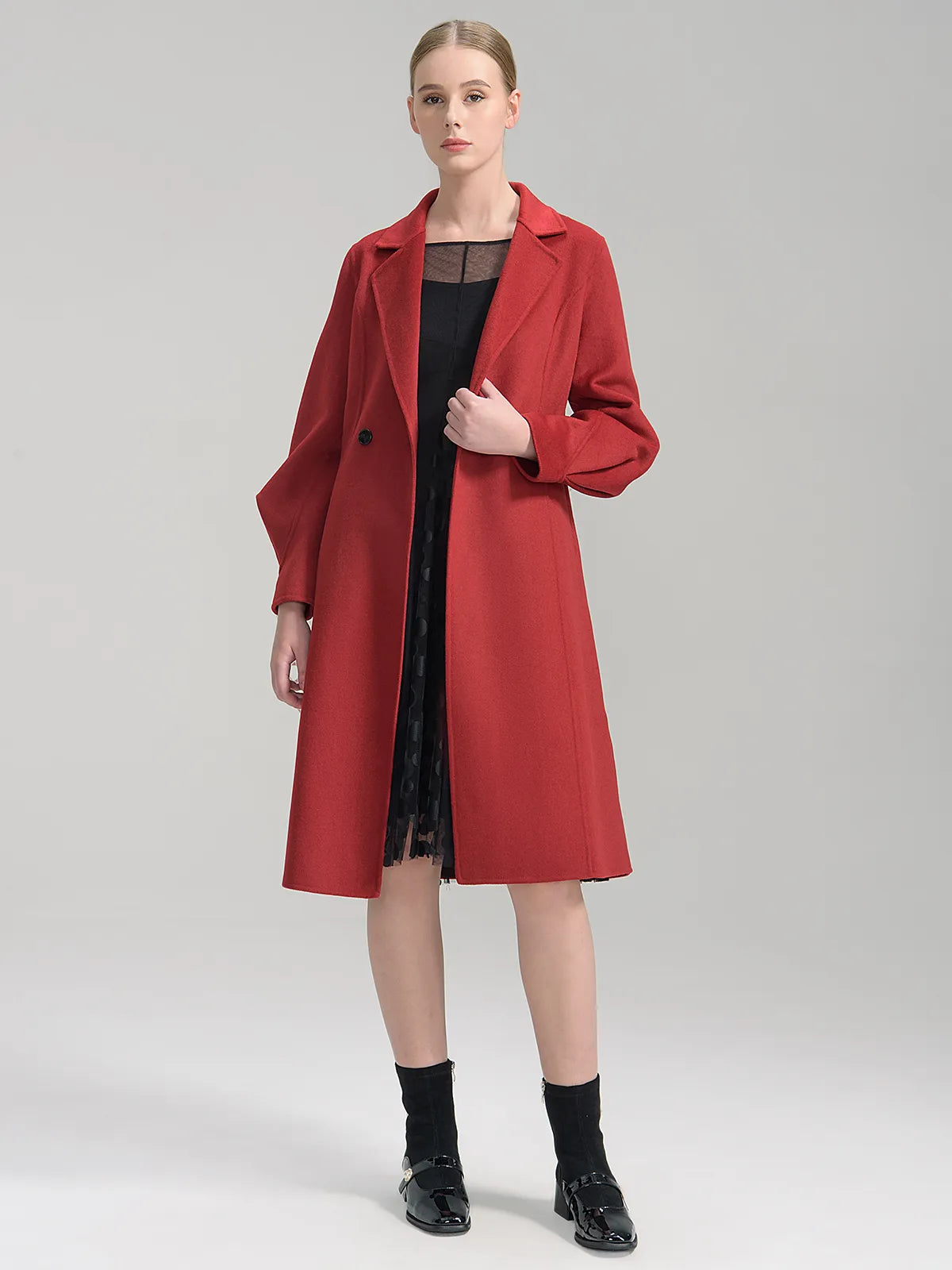 Belted Single Breasted Wool Coat