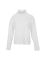 Solid Color Ribbed Turtleneck Sweater