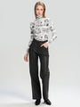 All-over Letter Slim Fit Sweater