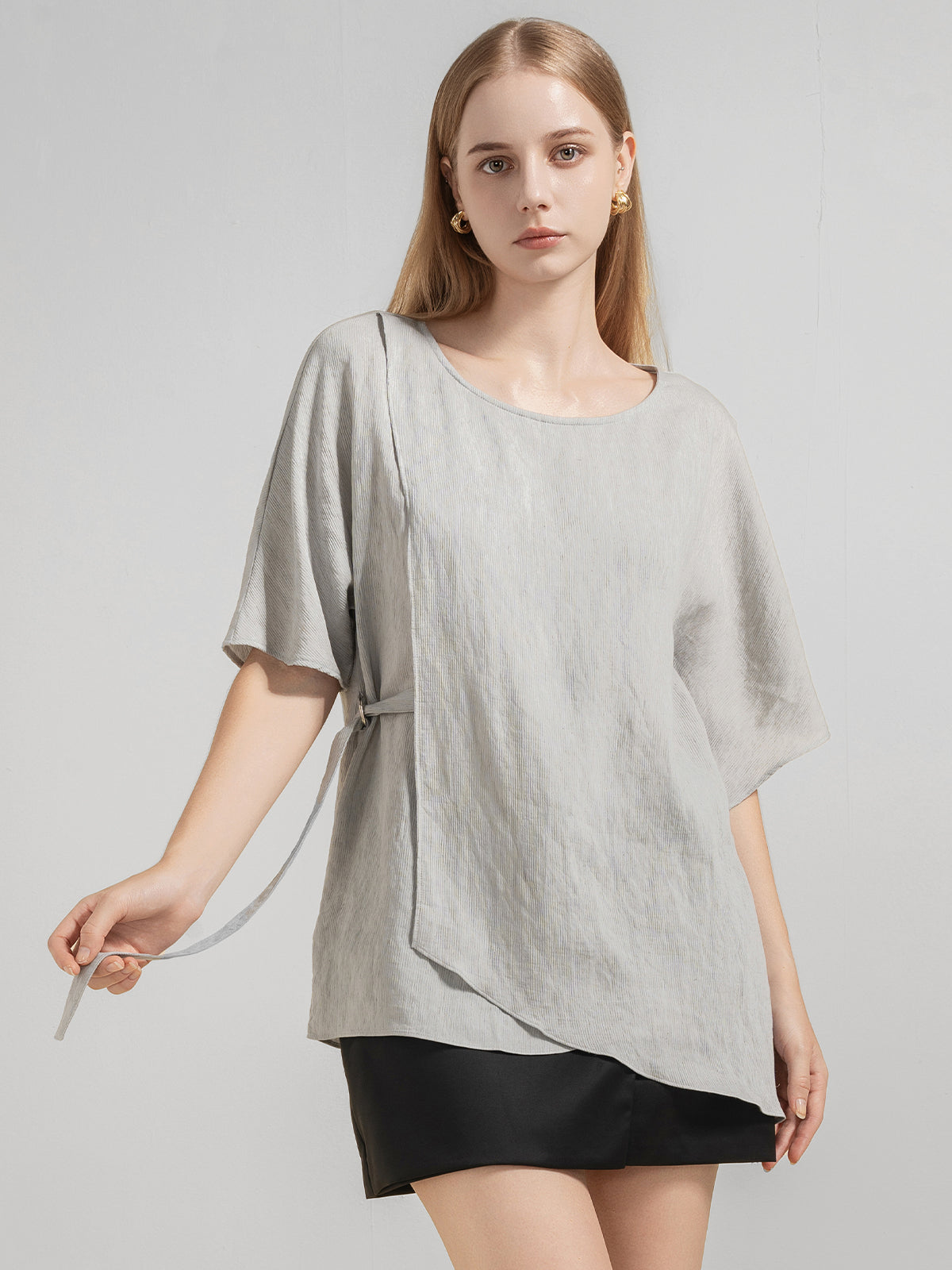 Casual Asymmetrical Loose Fit Blouse